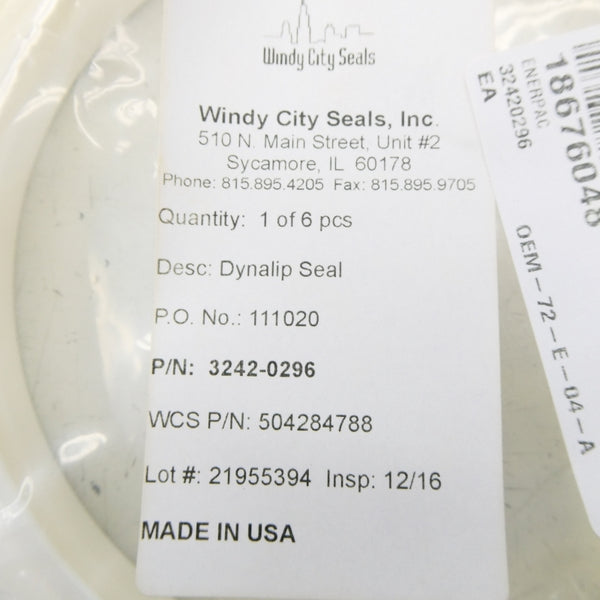WINDY CITY SEALS 3242-0296 NSMP