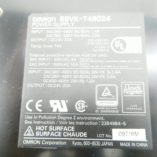 OMRON S8VK-T48024 380-480VAC 1.4A NSNP