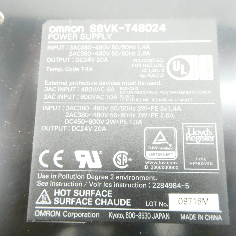 OMRON S8VK-T48024 380-480VAC 1.4A NSNP