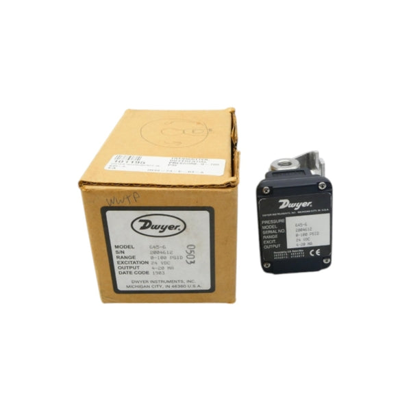 DWYER 645-6 24VDC 100PSI NSMP
