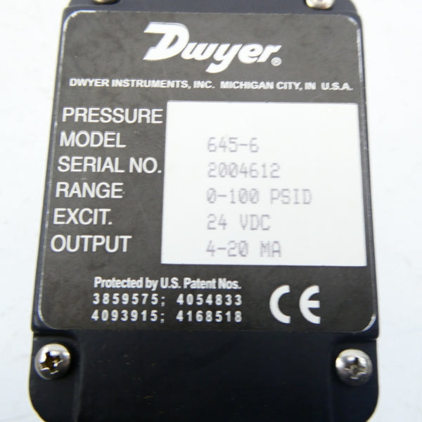 DWYER 645-6 24VDC 100PSI NSMP