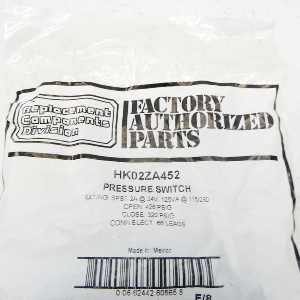 FACTORY AUTHORIZED PARTS HK02ZA452 24V 2A 426PSI NSMP