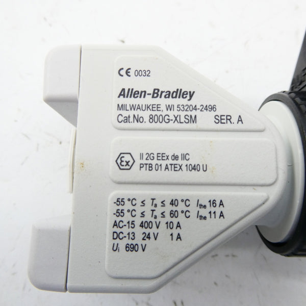 ALLEN BRADLEY 800G-XLSM SER. A 400VAC 10A NSNP