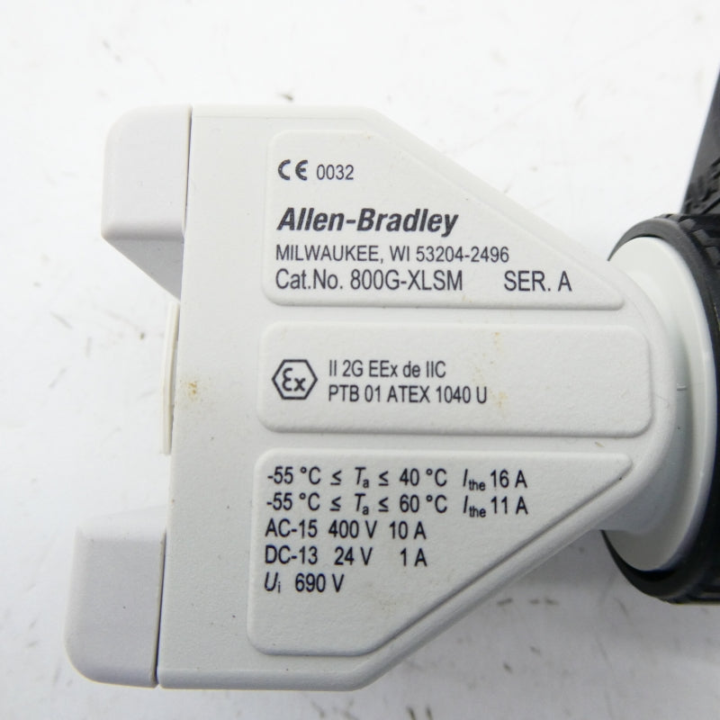 ALLEN BRADLEY 800G-XLSM SER. A 400VAC 10A NSNP