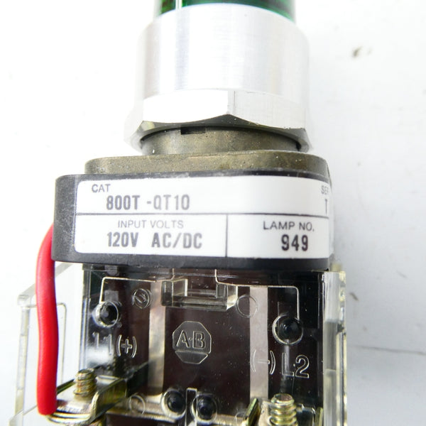 ALLEN BRADLEY 800T-QT10 SER. T 120VAC/DC NSNP