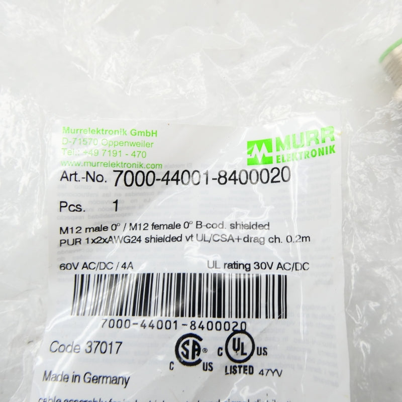 MURR ELEKTRONIK 7000-44001-8400020 60VAC/DC 4A NSMP