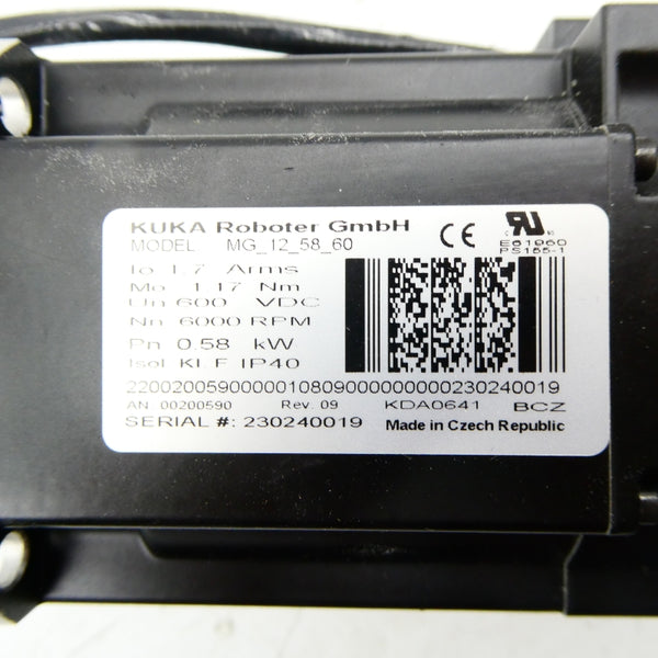 KUKA ROBOTER MG-12-58-60 600VDC 1.7A NSNP