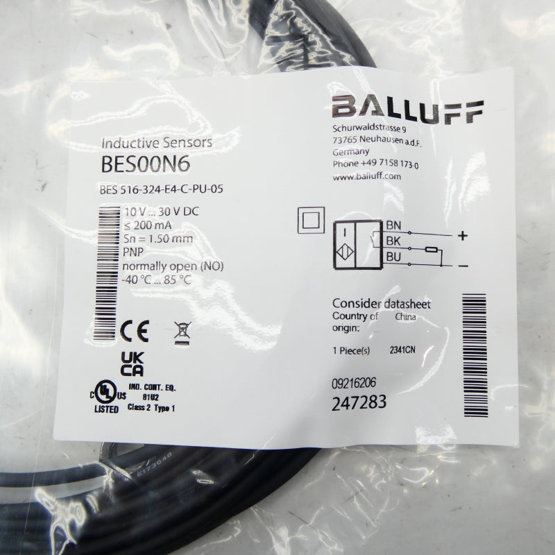 BALLUFF BES00N6 BES 516-324-E4-C-PU-05 10-30VDC NSMP