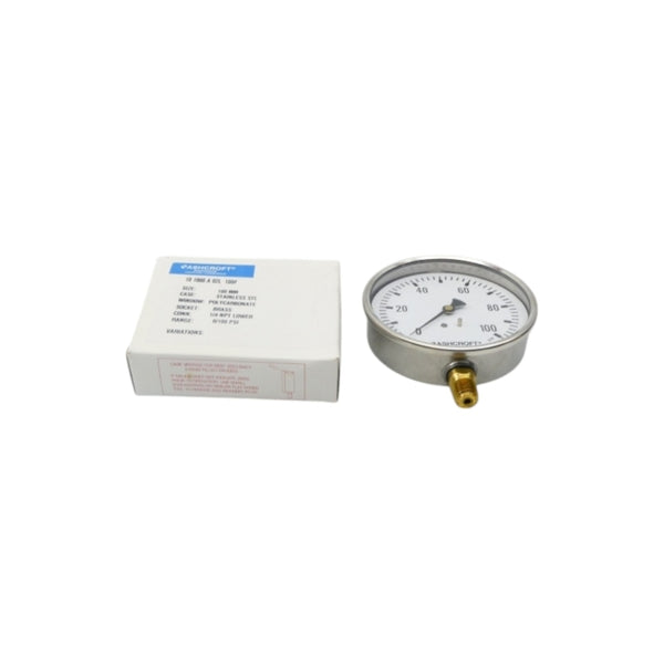ASHCROFT 10 1008 A 02L 100# 100PSI 100MM NSMP