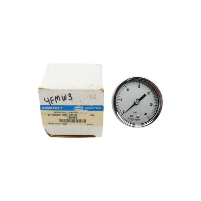 ASHCROFT 25 1009SW 02B XCYLM 30# 30PSI NSMP