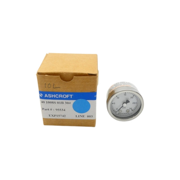 ASHCROFT 40 1008S 01B 30# 95534 0-30PSI NSMP