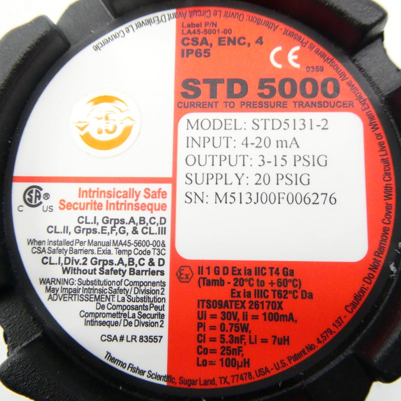 THERMO FISHER SCIENTIFIC STD5131-2 20PSI NSNP