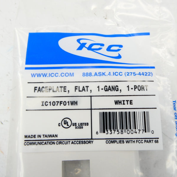 ICC IC107F01WH NSMP