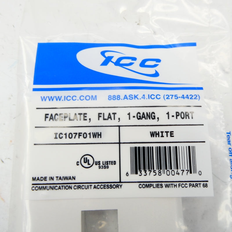 ICC IC107F01WH NSMP