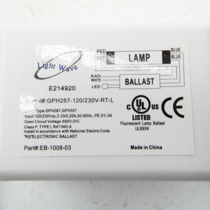 LIGHT WAVE EB-1008-03 120/230VAC 0.33/0.20A NSNP