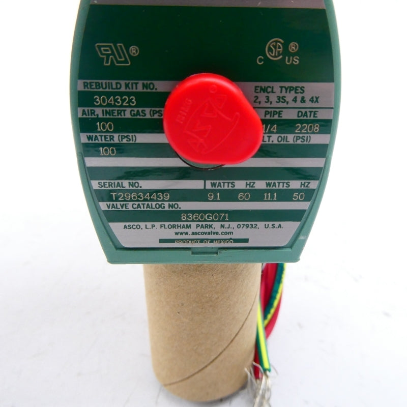 ASCO 8360G071 110/120V 100PSI 1/4" NSMP