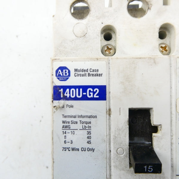 ALLEN BRADLEY 140U-G2 480V 15A NSNP