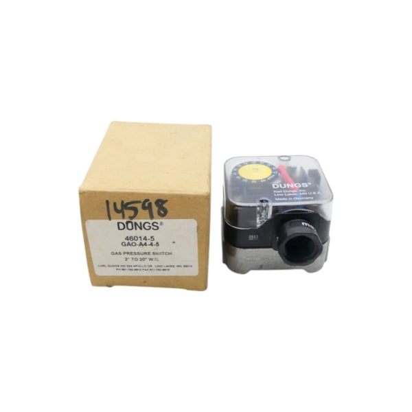DUNGS GAO-A4-4-6 46014-5 120VAC 10A 2-20"WC NSMP