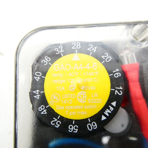 DUNGS GAO-A4-4-6 46014-5 120VAC 10A 2-20"WC NSMP