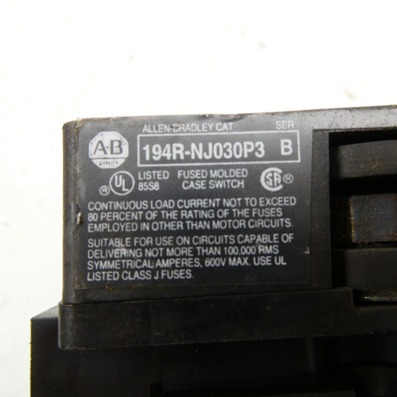 ALLEN BRADLEY 194R-NJ030P3 SER. B (AS PICTURED2) NSNP