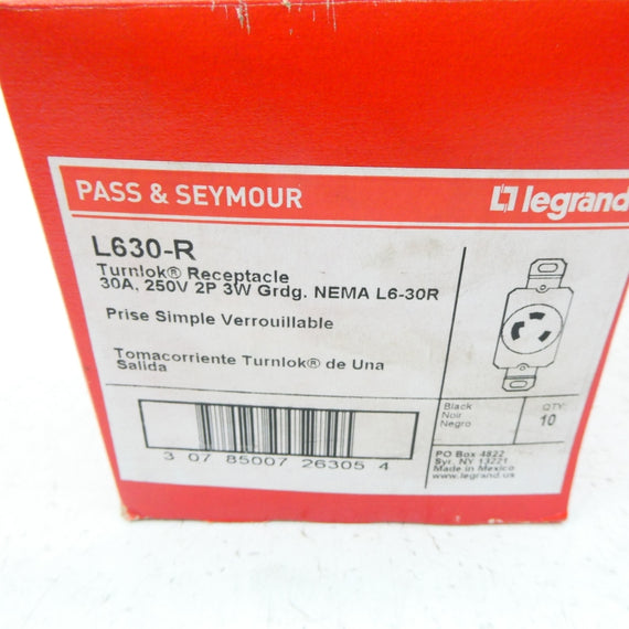 PASS & SEYMOUR L630-R 250V 30A (PKG OF 10) NSMP
