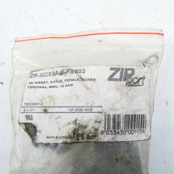 ZIP PORT ZP-MC03A-FS003 600V 10A NSMP