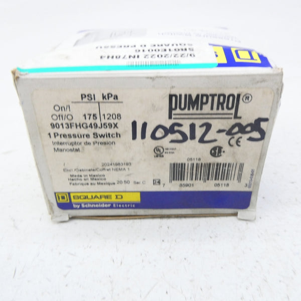 SQUARE D 9013FHG49J59X SER. C 175PSI NSMP