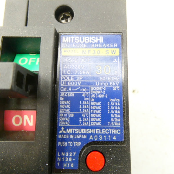 MITSUBISHI NF30-SW-3P-30A 600V 30A NSMP