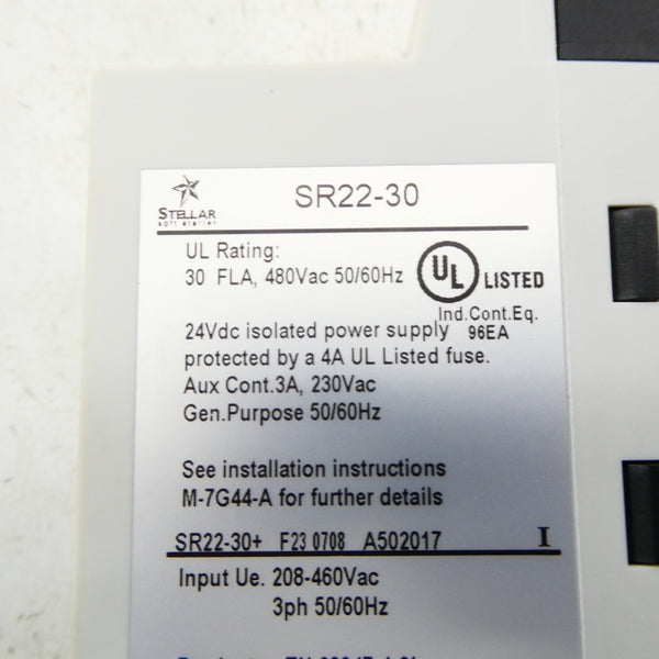 STELLAR SR22-30 208-230/460VAC 30A NSMP