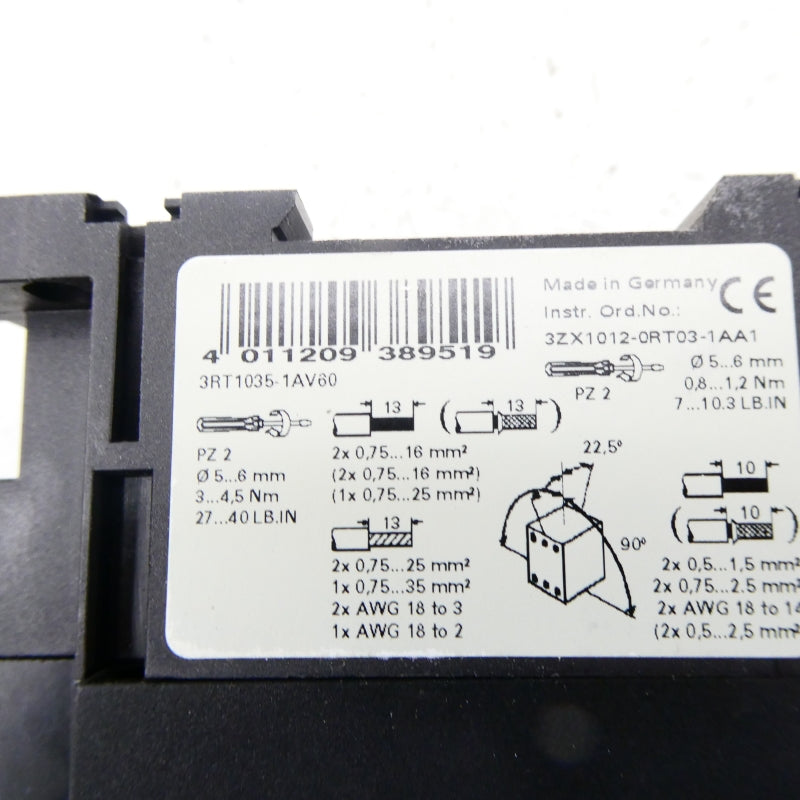 SIEMENS 3RT1035-1AV60 440/480V NSMP