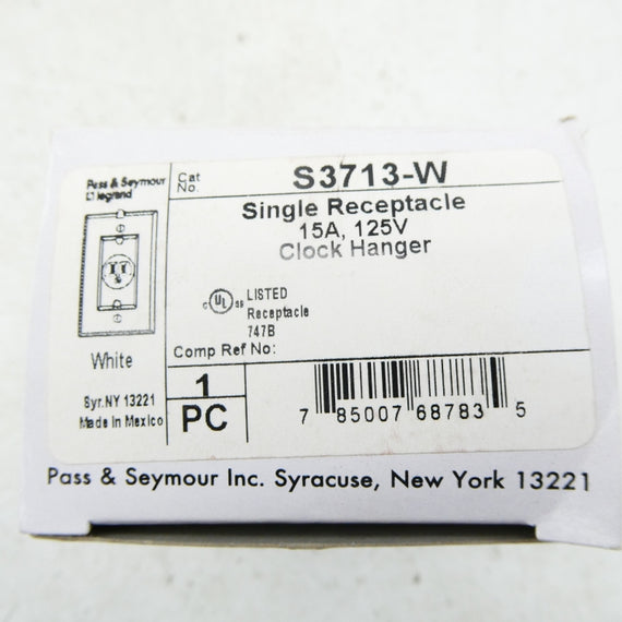 PASS & SEYMOUR S3713-W 125V 15A NSMP