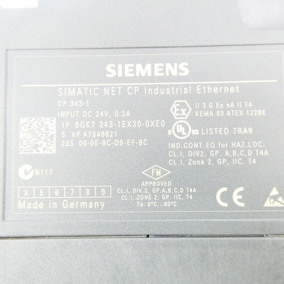 SIEMENS 6GK7343-1EX30-0XE0 24VDC 0.2A NSMP