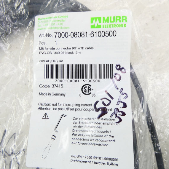 MURR ELEKTRONIK 7000-08081-6100500 60VAC/DC 4A NSMP