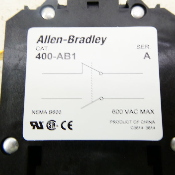 ALLEN BRADLEY 400-AB1 SER. A 600VAC (WH) NSMP