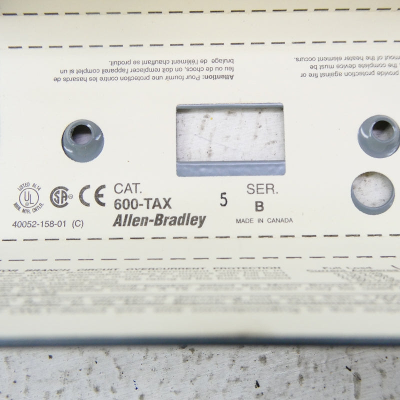 ALLEN BRADLEY 600-TAX5 SER. B 277V (WH) NSMP