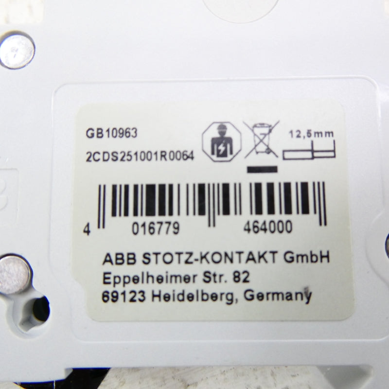 ABB GB10963 2CDS251001R0064 230/400V 6A NSNP