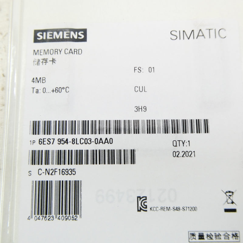 SIEMENS 6ES7954-8LC03-0AA0 NSFS