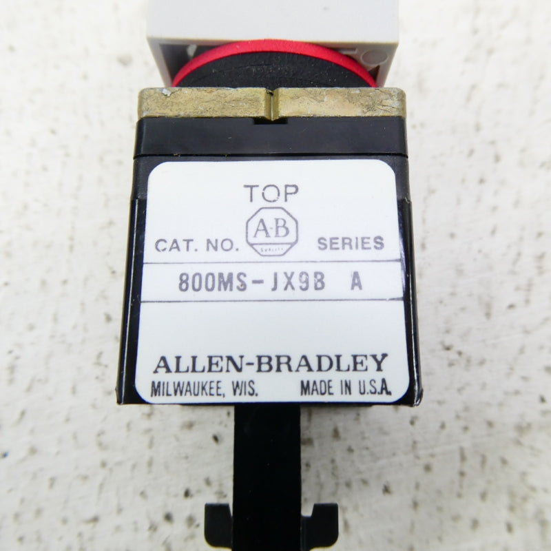 ALLEN BRADLEY 800MS-JX9B SER. A (BK/YL) NSMP