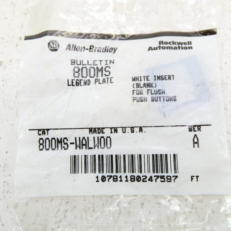 ALLEN BRADLEY 800MS-WALW00 SER. A NSMP