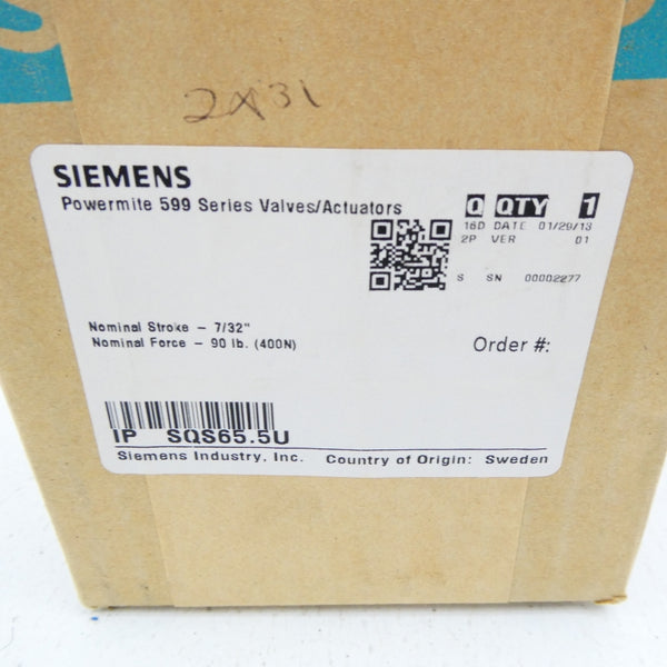 SIEMENS SQS65.5U NSFS