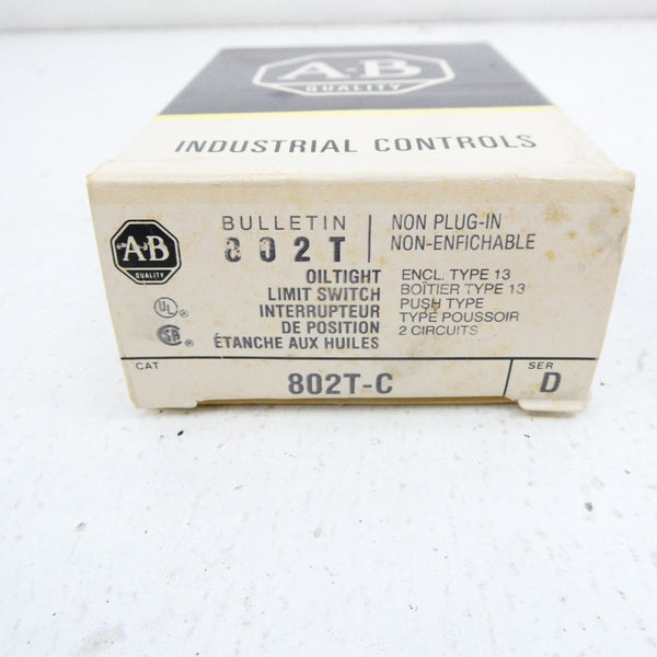 ALLEN BRADLEY 802T-C SER. D (AS PICTURED1) (BK/YL) NSMP