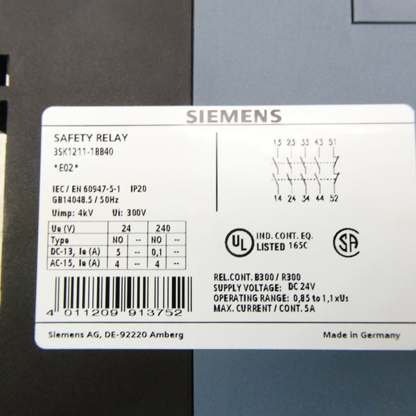 SIEMENS 3SK1211-1BB40 24VDC NSMP