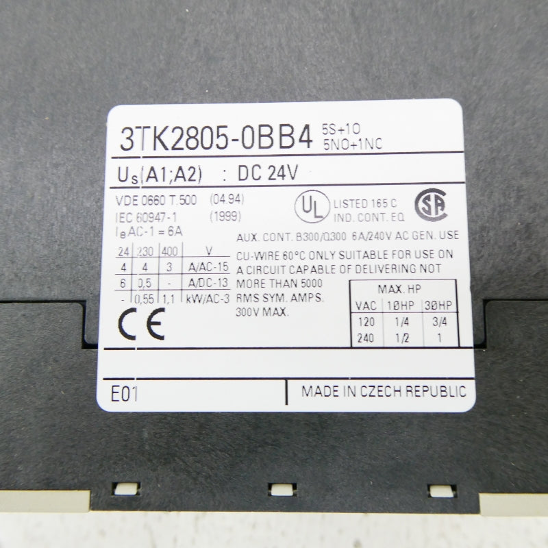 SIEMENS 3TK2805-0BB4 24VDC NSMP