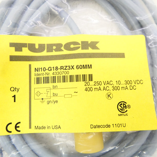 TURCK NI10-G18-RZ3X60MM 4330700 20-250VAC NSMP