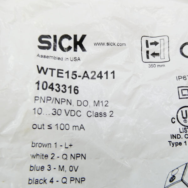 SICK WTE15-A2411 1043316 10-30VDC NSMP