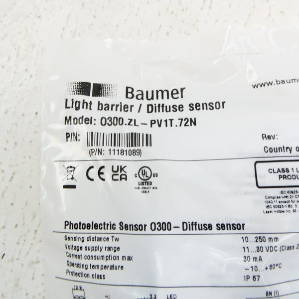 BAUMER O300.ZL-PV1T.72N 11-30VDC NSMP