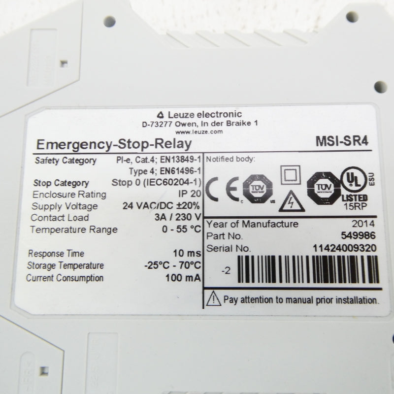 LEUZE ELECTRONIC MSI-SR4 24VAC/DC NSNP
