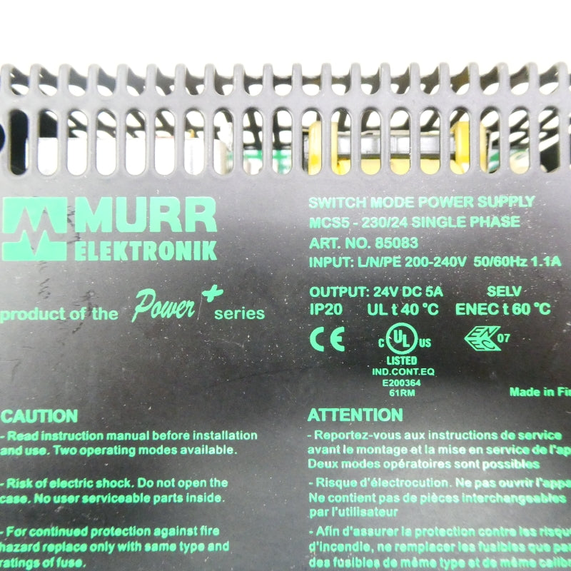 MURR ELEKTRONIK MCS5-230/24 85083 200-240V 1.1A NSNP