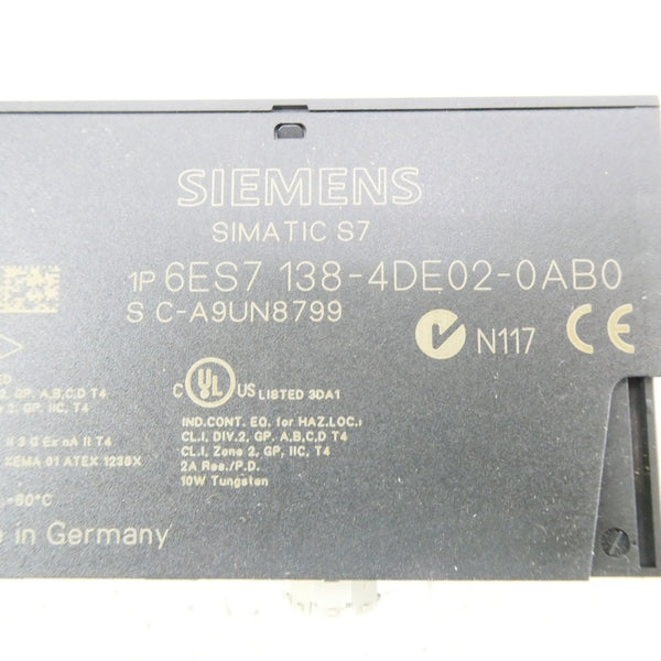 SIEMENS 6ES7138-4DE02-0AB0 5V NSMP