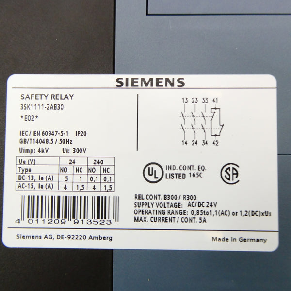 SIEMENS 3SK1111-2AB30 24VAC/DC NSMP